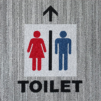 トイレ+矢印・TOILET